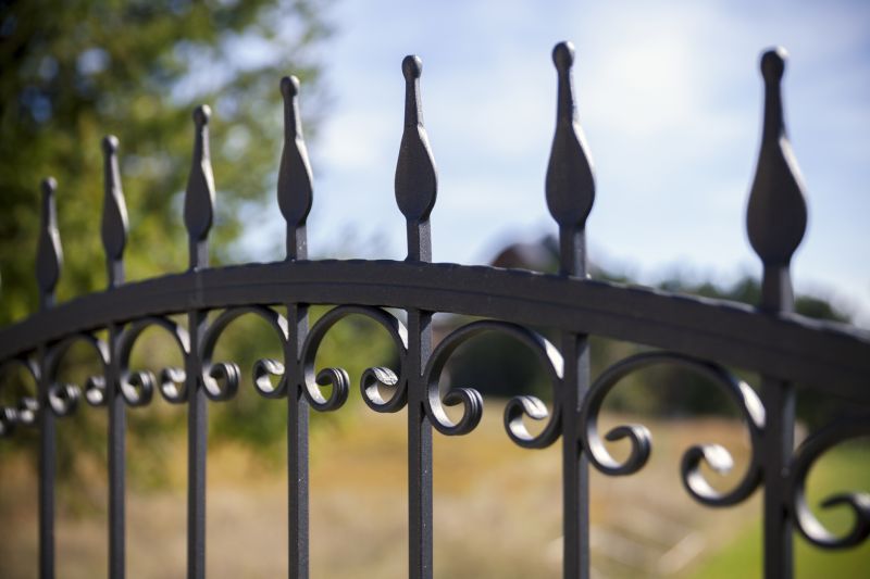 Black Iron Fence Installation detail
